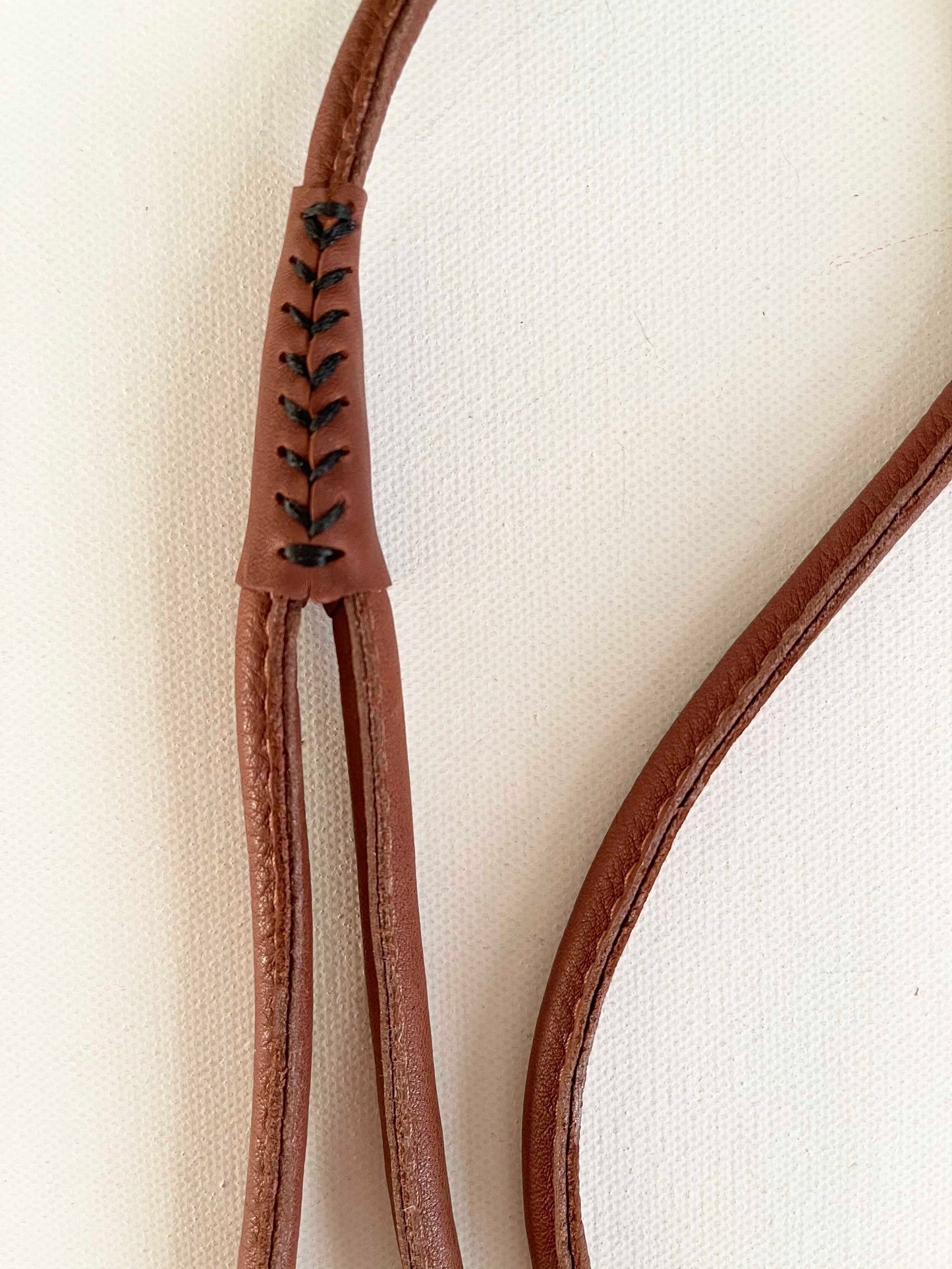 Rolled Leather Brown Dog Leash