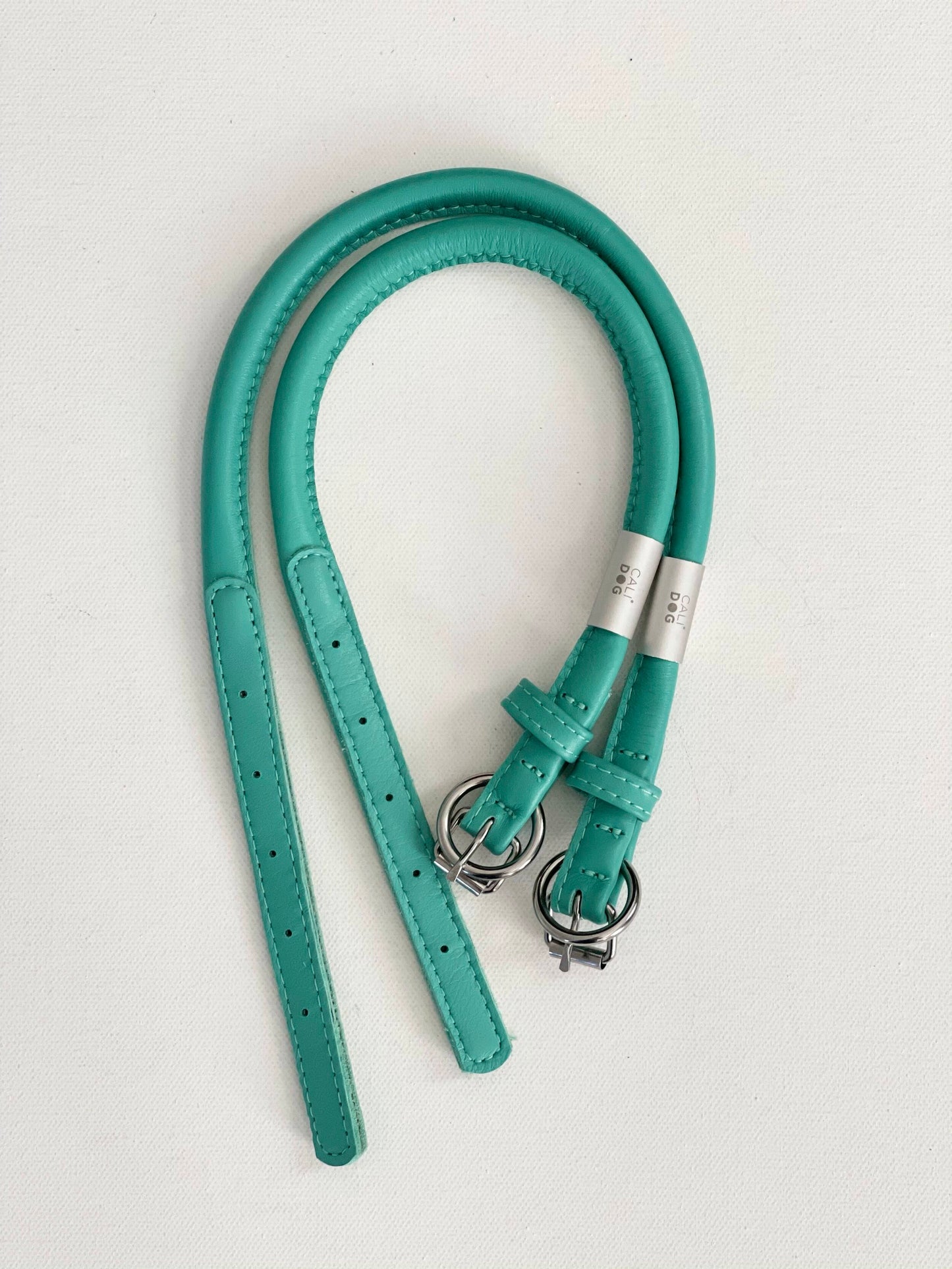 Mint Rolled Leather Dog Collar