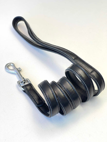 Black Leather Dog Leash