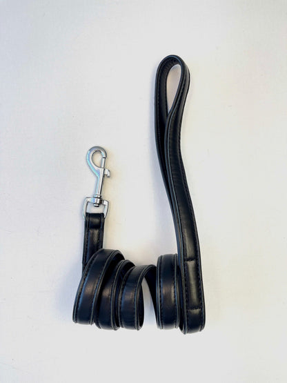 Black Leather Dog Leash