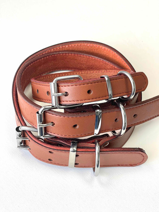 Brown Classic Leather Dog Collar