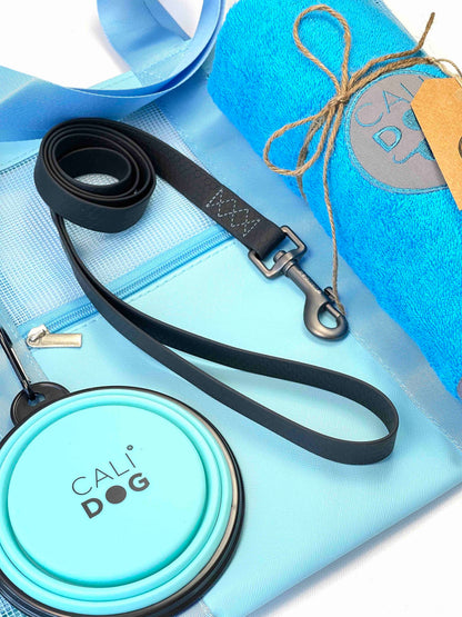 Beach Set: Waterproof Dog Collar and Leash, Beach Bag, Towel and Dog Bowl