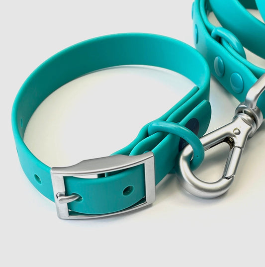 Teal Waterproof Dog Collar