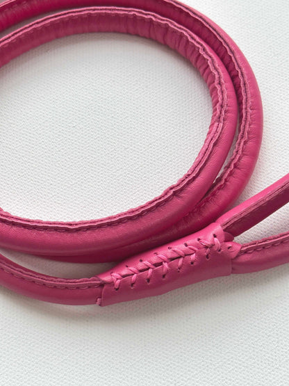 Pink Rolled Dog Leash