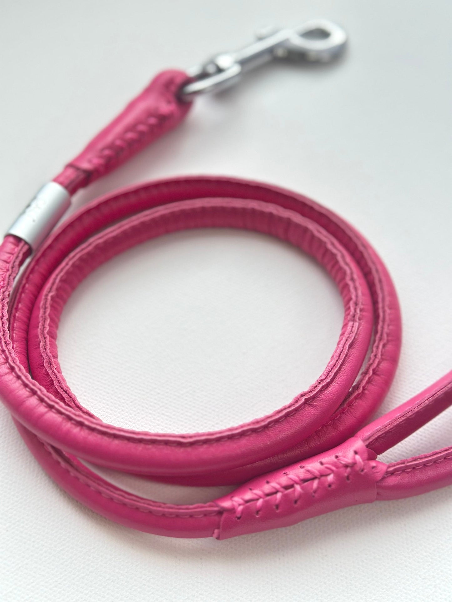 Pink Rolled Dog Leash