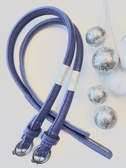 Purple Rolled Leather Dog Collar