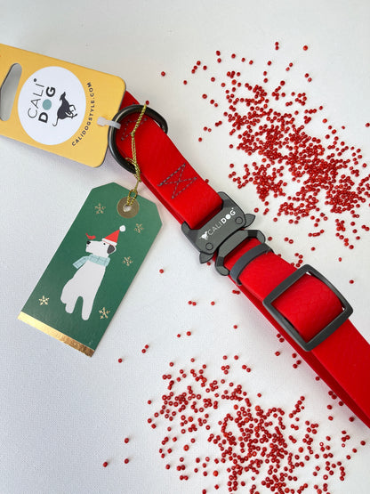 Red Waterproof Dog Collar